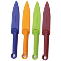 Progressive International GT-3626 Food Safety Paring Knives 4 Piece Set Multi Color