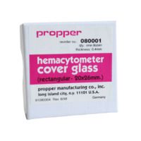 Propper Manufacturing Hemacytometer Cover Glasses, Propper 080001 Cover Glass Rctgl 20X26MM PK12, Pack of 12