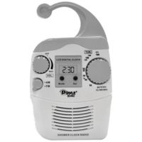 Pyle Hanging Waterproof AM/FM Shower Clock Radio