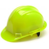 Pyramex Cap Style 4 Point Ratchet Suspension Hard Hat - Hi Vis Green