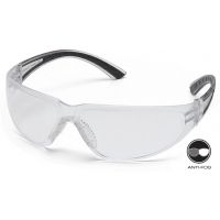 Pyramex Cortez Series Safety Eye Wear - Black Temples Frame and Clear Lens