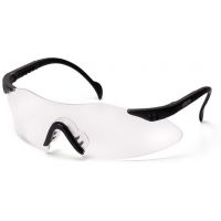 Pyramex Intrepid Safety Glasses - Clear Lens, Black Frame