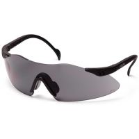 Pyramex Intrepid Safety Glasses - Gray Lens, Black Frame