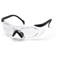 Pyramex Legacy Safety Glasses - Clear w/ RX Insert Lens, Black Frame