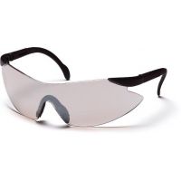 Pyramex Legacy Safety Glasses - Indoor/Outdoor Mirror Lens, Black Temples Frame