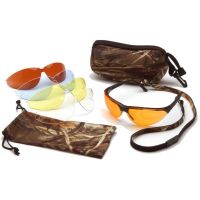 Ducks Unlimited Rendezvous Shooting Glasses - Black Frame, Amber, Bronze, Blue, and Clear Lenses