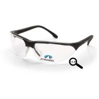 Pyramex Rendezvous Readers Glasses - Clear + 1.0 Lens, Black Frame