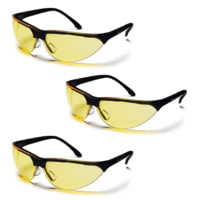 Pyramex Rendezvous Safety Glasses - Amber Lens, Black Frame
