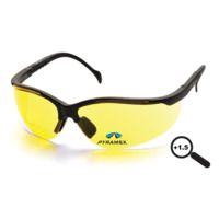 Pyramex V2 Reader Black Frame / Amber Lens Safety Glasses,