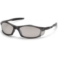 Pyramex Solara Safety Glasses - Indoor/Outdoor Mirror Lens, Trans Gray Frame