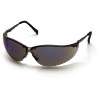 Pyramex V2-Metal Safety Glasses - Blue Mirror Lens, Gun Metal Frame