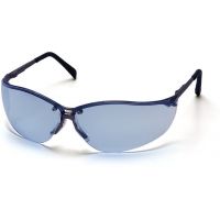 Pyramex V2-Metal Safety Glasses - Infinity Blue Lens, Gun Metal Frame