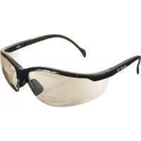 Pyramex V2 Reader Glasses - Indoor/Outdoor Mirror + 2.5 Lens, Black Frame
