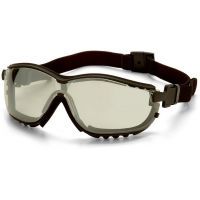 Pyramex V2G Safety Glasses - Indoor/Outdoor Mirror Anti-Fog Lens, Black Frame