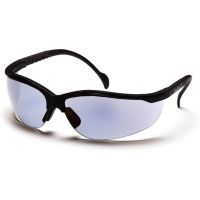 Pyramex Venture II Safety Eyewear - Blue Indoor/Outdoor Mirror Lens, Black Frame