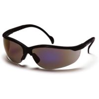 Pyramex Venture II Safety Glasses - Blue Mirror Lens, Black Frame