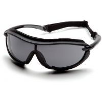 Pyramex XS3 Plus Safety Glasses - Gray Anti-Fog Lens, Black Frame