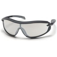 Pyramex XS3 Safety Glasses - Indoor/Outdoor Mirror Anti-Fog Lens, Black Frame