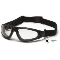 Pyramex XSG Military Glasses - Clear Ballistic Anti-Fog Lens, Black Frame