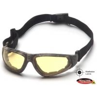 Pyramex XSG Shooting Glasses - Amber Ballistic Anti-Fog Lens, Real Tree HW Frame