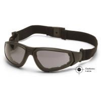 Pyramex XSG Tactical Glasses - Gray Ballistic Anti-Fog Lens, Black Frame