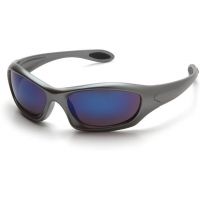 Pyramex Zone 3 Safety Eyewear - Ice Blue Mirror Lens, Gun Metal Frame