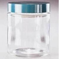 Qorpak Straight-Sided Rounds, Wide Mouth, Qorpak 7946 With Fluoropolymer Resin-Lined Green Thermoset Cap, Case of 24