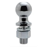 Quick Products 1 7/8in Chrome Hitch Ball 1in Diameter x 2 1/8in Long Shank 2 000 Lbs.