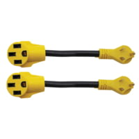 Quick Products RV Adapter Cord 30A Male To 50A Female 12"