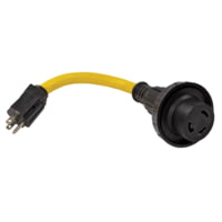 Quick Products QP-15M30T012 Twist Lock Adapter Cord 15A Male To 30A Twist Lock 12"