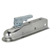 Quick Products Zinc Trigger Style Trailer Coupler 2in Ball 2in Channel 3 500 Lbs.