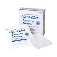 QuikClot EMS Sterile 4x4 Disposable Dressing - Transparent, Latex Free