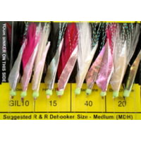 Rig R & R Tackle RGF4 – Montage Sabiki Fluorocarbone, Hameçons Taille 4, Neuf