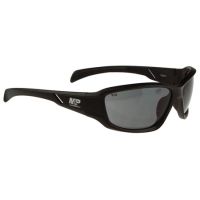 Radians M&amp;P MP108 Shooting Glasses Smoke Lens Black Full Frames With Zippered Case MP108-21C