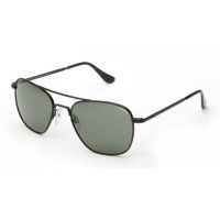 Randolph Matte Black Aviator Sunglasses