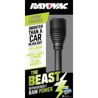 Rayovac RWP123AB Beast Flashlight 2000 Lumens 123A (4) Black