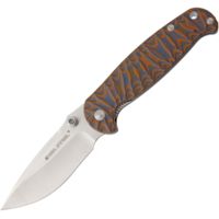 Real Steel H6 Orange/Black Satin Folding Knife