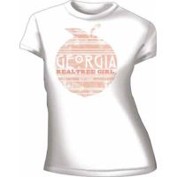 Realtree Rt Women's T-shirt &quot;georgia Peach&quot; 2x-large Fitted White&lt;