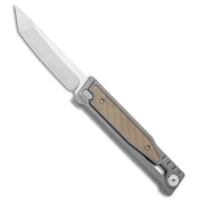 Reate Knives Reate EXO Tanto Gravity Knife Titanium/Amber Ultem 3.75 Satin/SW ELMAX D26E6F10