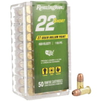 Remington 22 Short .22 Long Rifle 27 Grain Lead Hollow Point Brass Cased Rimfire Ammunition