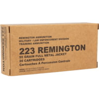 Remington .223 Remington 55 Grain Full Metal Jacket Brass Centerfire Rifle Ammunition
