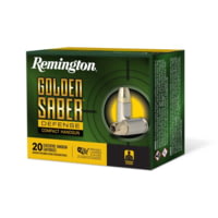 Remington Golden Saber Defense Compact 10mm Auto 180 Grain Brass-Jacketed Hollow Point Nickel Plated Brass Cased Centerfire Pistol Ammunition