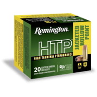 Remington High Terminal Performance .40 S&amp;W 155 Grain Jacketed Hollow Point Brass Cased Centerfire Pistol Ammunition