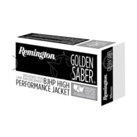 Remington Premier Golden Saber .40 S&amp;W 165 Grain BJHP Brass Case Pistol Ammunition