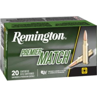 Remington Premier Match .223 52 Grain Boat Tail Hollow Point Brass Cased Centerfire Rifle Ammunition