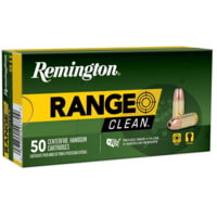 Remington Range Clean .380 Auto 95 Grain Flat Nose Enclosed Base Brass Pistol Ammunition