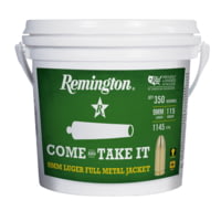 Remington 9mm Luger 115 Grain FMJ Brass Pistol Ammunition