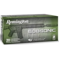 Remington Subsonic .300 AAC Blackout 220 Grain Open Tip Flat Base Centerfire Rifle Ammunition
