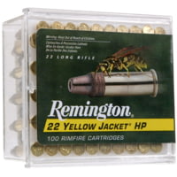 Remington 22 Yellow Jacket .22 Long Rifle 33 Grain Truncated Cone Hollow Point Brass Cased Rimfire Ammunition