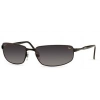 REVO RE3050 Polarized Sunglasses 001-J7-6117 Matte Black Frame / Grey Green Polarized Silver Mirror Faded Lenses